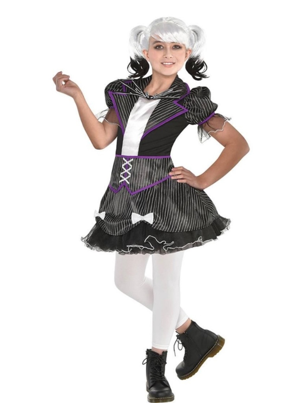 BRAND NEW girl youth jack skellington halloween dress costume size M 8-10